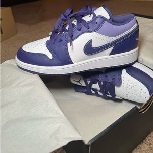 purple air jordan 1 lows